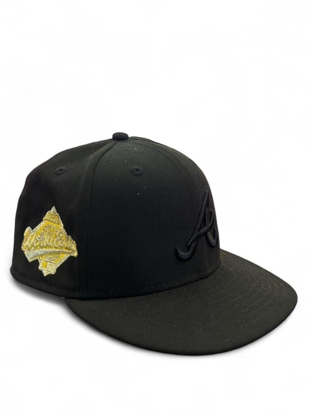 Mens New Era Fitted Atlanta Braves Black Hat 7 1/4 1995 World Series
